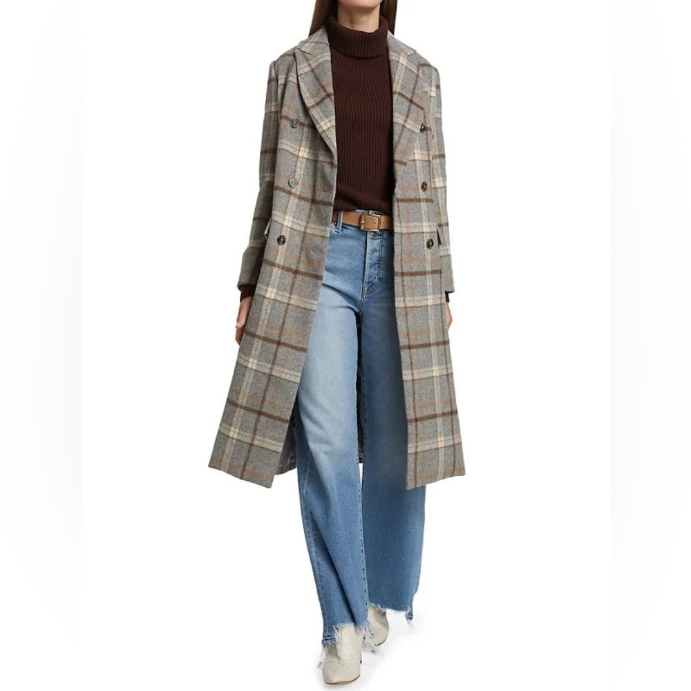 Astr The Label Women's Raquel Plaid Double Breasted Coat